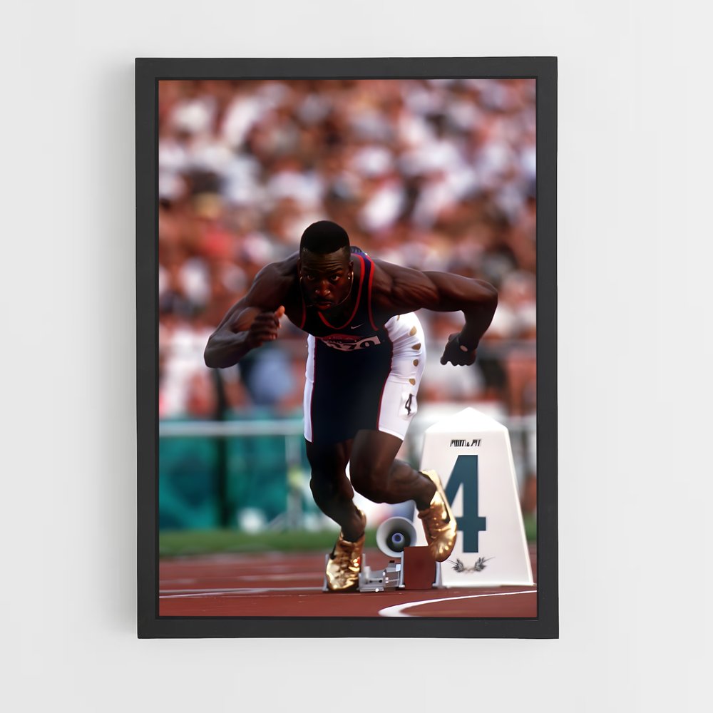 Poster Michael de johnson – affiche Athlétisme (vue 2)
